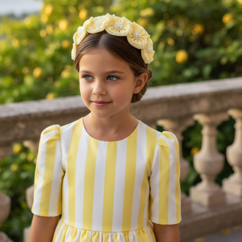elegant yellow flower crown for girls special occasions and holidays