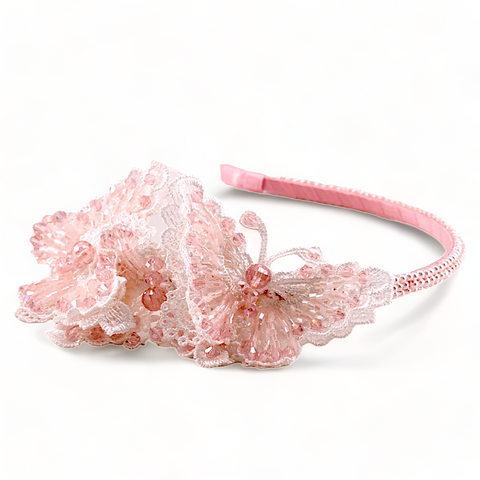 Best girls crystal butterfly headband