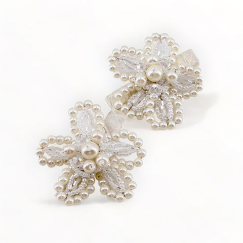 The Garden Party Pearl flower Clip Set