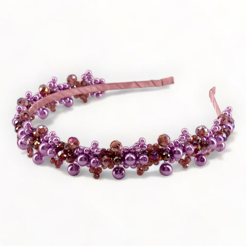 Purple and Amethyst handmade headbands