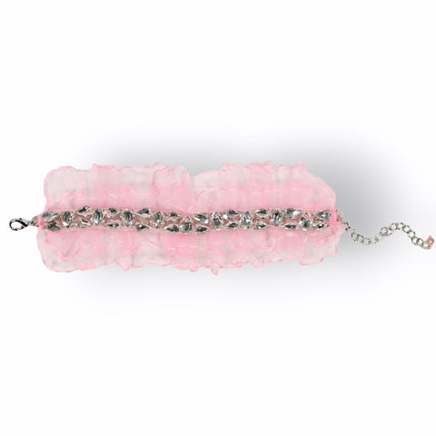 Best designer handmade childrens jewellery by Sienna Likes to Party Brand.  This kids pink diamante bracelet is elegantly hand made.