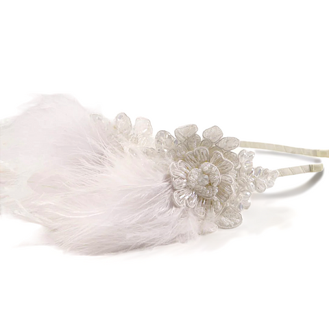 Girls white hair accessories