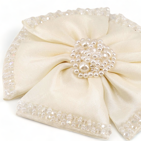 Luxury Ivory girls flower clip