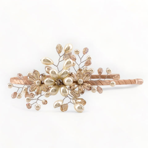 Flower Girl Hair Accesssories in blush handmade