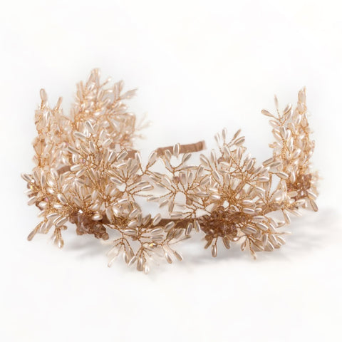 Girls Designer Crown - Champagne