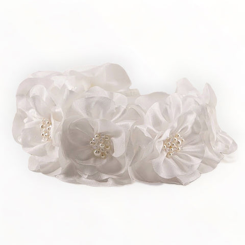 Girls White Flower Crown for Bridal