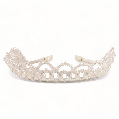 Girls crystal tiara - white crystal