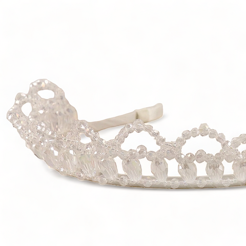 Designer crystal crown headband