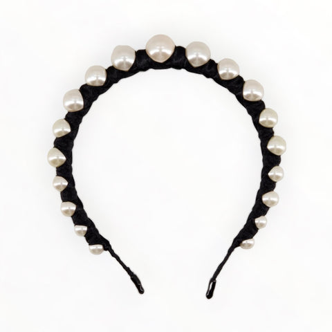 Girls statement pearl headband