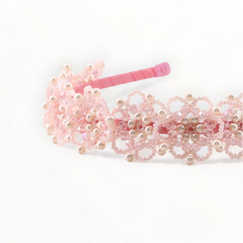 Handmade headband in pink