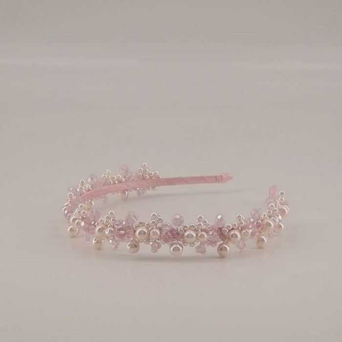 Her lip to♡Crystal Charm Headband♡新品未使用 Designer Children's Hair Accessories | Pink Pearl Girls Headband