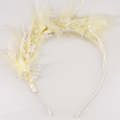 best girls designer lemon yellow feather headband by sienna likes to party