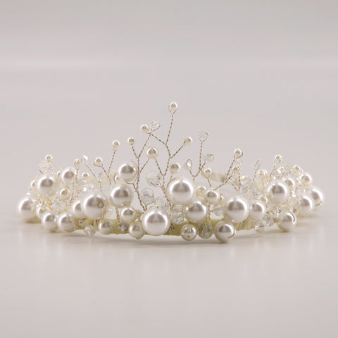 Girls Wedding Tiara - Designer Pearl Hair Accessories