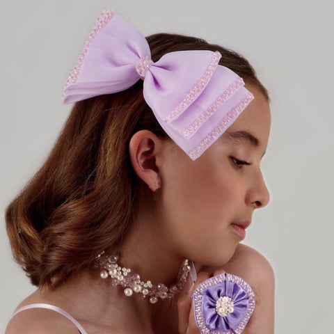 Luxury Purple hair bows for children