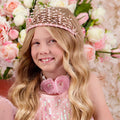 Best girls handbeaded hair accessories - pink tiara