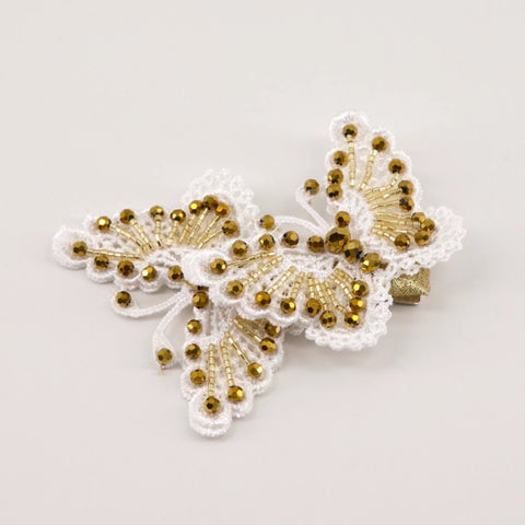 Kids hair clips gold by Sienna Likes to Party Accessories. Worldwide shipping