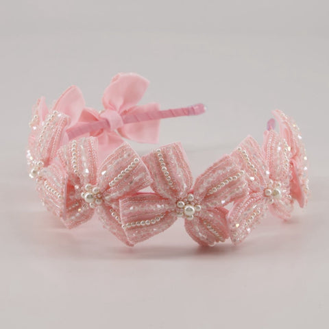 Girls pink bows by Sienna Likes to Party Accessories and Kids hairbands handmade