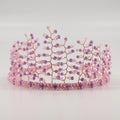 Designer Girls Tiara in Lilac Pearls and Pink Crystals