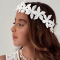 Designer white hair accessories for communions, eid and weddings by Sienna Likes to Party - kidswear brand