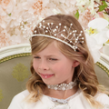 Designer Girls Pearl Crown in white - best kids tiaras