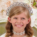 Designer Girls Silver and Pearl Tiara by Sienna Likes to Party
