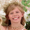 Designer Girls Crown in Gold - By Sienna Likes to Party Accessories and Tiaras