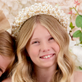 Girls Statement Special Ocassionwear pearl headband - flower girl crown