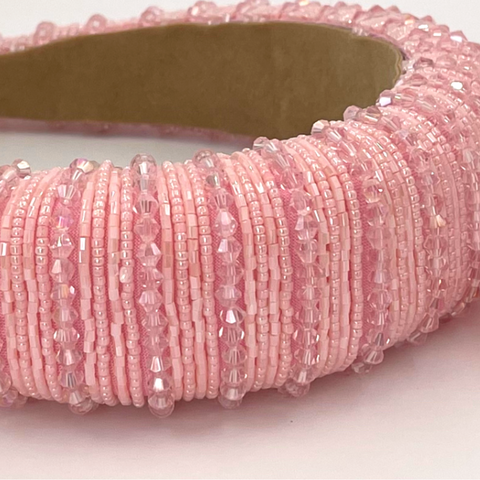 Designer brand luxury hair accessories by Sienna Likes to Party - handmade girls pink headband