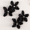 Black crystal hair clip set with diamantes by Sienna Likes to Party accessories brand