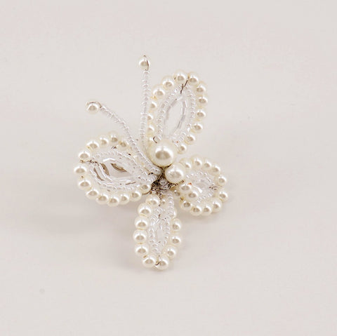 The Amaryllis Pearl Butterfly Luxury Ring.