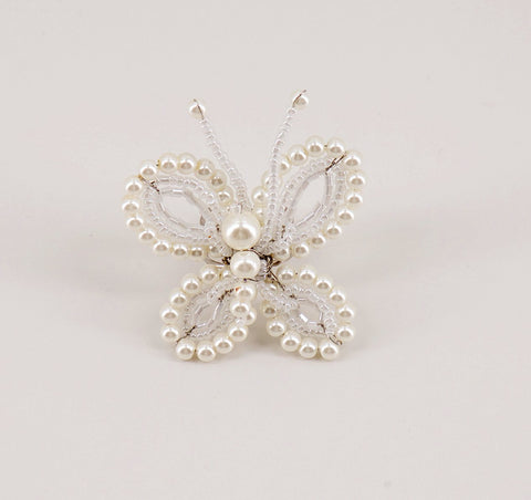 The Amaryllis Pearl Butterfly Luxury Ring.