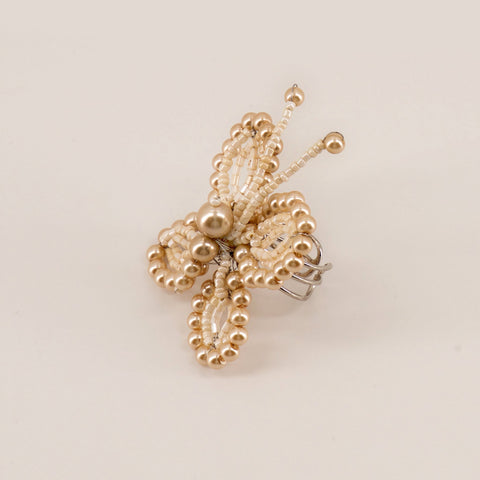 The Amaryllis Pearl Butterfly Luxury Ring.