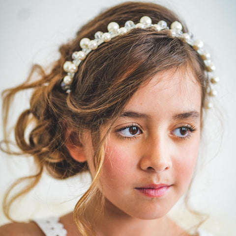 The Clara Designer Pearl Headband.