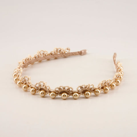 The Designer Creda Pearl Tiara Headband.
