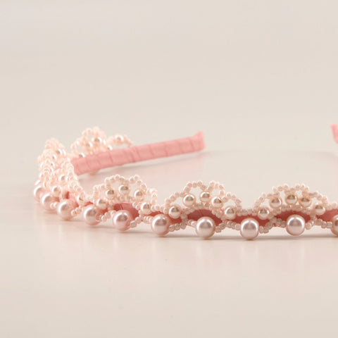 The Designer Creda Pearl Tiara Headband.