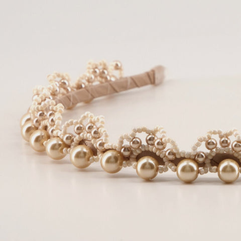 The Designer Creda Pearl Tiara Headband.