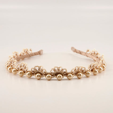 The Designer Creda Pearl Tiara Headband.