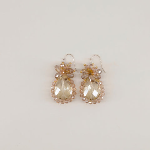 The Designer Karolina Blush Crystal Drop Earrings.