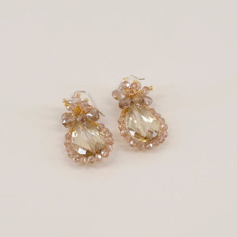 The Designer Karolina Blush Crystal Drop Earrings.