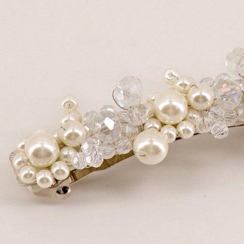 The Faith Pearl & Crystal Designer Hair Clip.