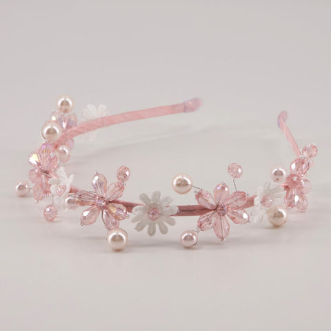 The Jophiel Crystal Flowers Designer Headband.