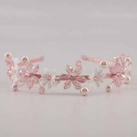 The Jophiel Crystal Flowers Designer Headband.