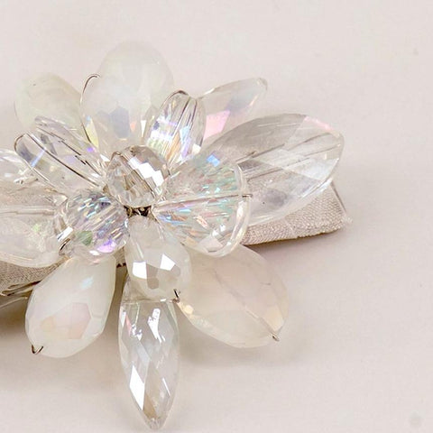 The Lila Crystal Flower Designer Hair Clip.