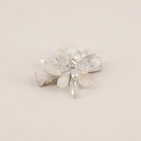 The Lila Crystal Flower Designer Hair Clip.