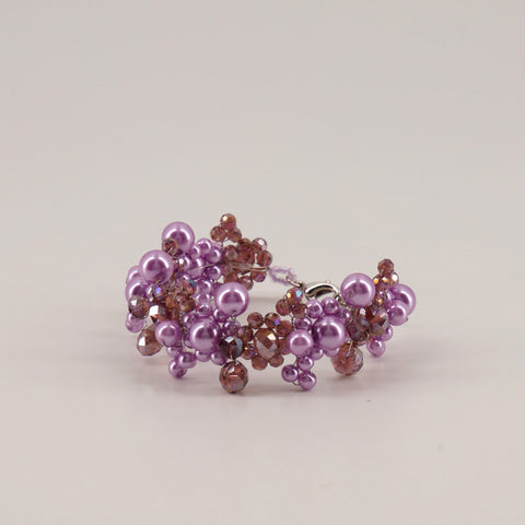 The Lilac In Name Crystal & Pearl Designer Bracelet.