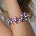 The Lilac In Name Crystal & Pearl Designer Bracelet.