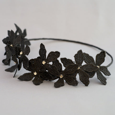 The Midnight Fairy Diamante Designer Hair Garland.