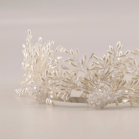 The Milena Pearl Crown Headband.