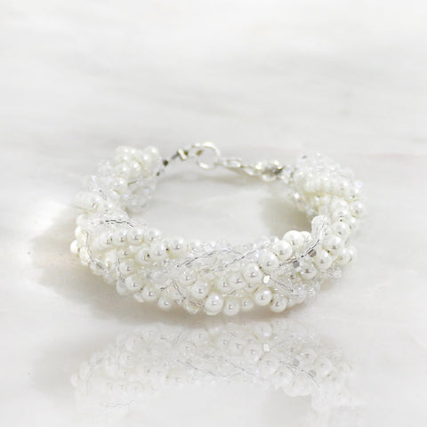 The Plaited Crystal and Pearl Bracelet.