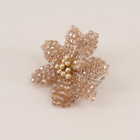 The Sabrina Crystal Flower Luxury Ring.